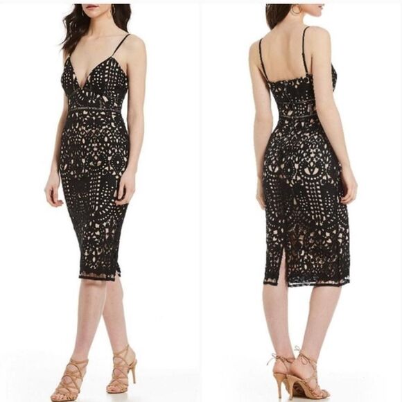 Gianni-bini Thick Lace Black Dress - Picture 7 of 7